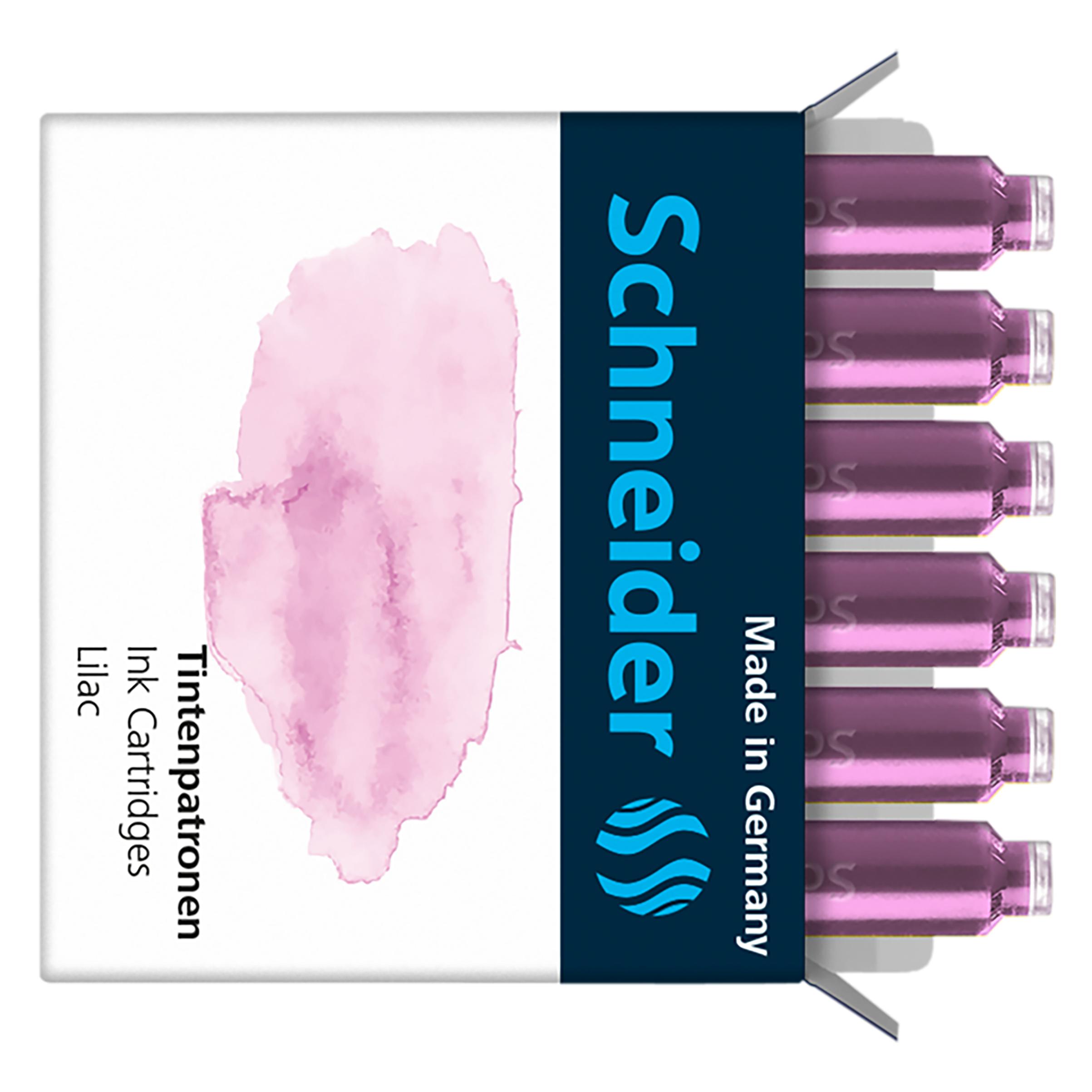 Schneider Tintenpatrone Callissima 6 Stück, Lilac (Lila, Violett, 6 Stk.) (004481-128)
