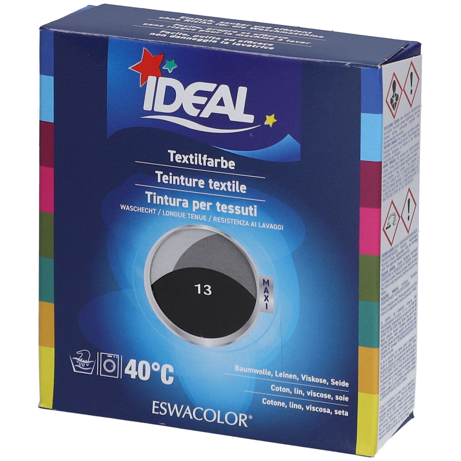 Ideal Maxi Baumwolle Color No13 schwarz 1 St Liquidum