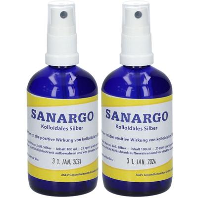 Sanargo kolloidales Silber Sprühflasche 2x 2x100 ml