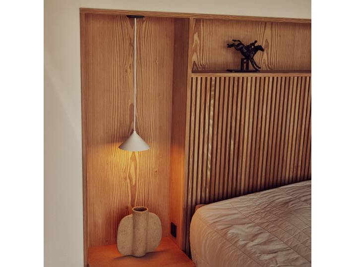 Suspension Grasp, blanc mat, Ø 15 cm, avec fiche - FRANDSEN - Cuisine - Design - Métal - À ampoule unique