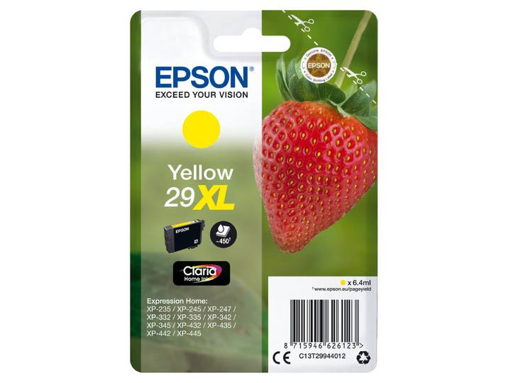 Epson Strawberry enkelverpakking geel 29XL Claria Home inkt