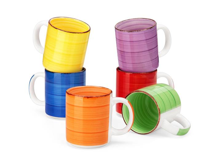 vancasso Bonita 6/12 pièces 500ML tasses multicolores grès Extra Large café soupe chaud cacao tasse à café tasses Service pour 6