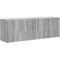 Helloshop26 - Zeitgenössisches, wandmontiertes TV-Möbel 59,5 x 31 x 40 cm praktischer Stauraum aus grauem Sonoma-Holz