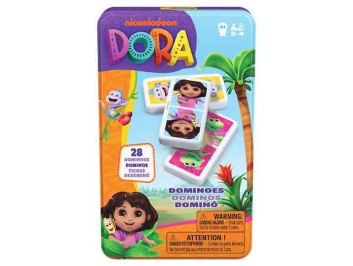 Dora Domino's in tin