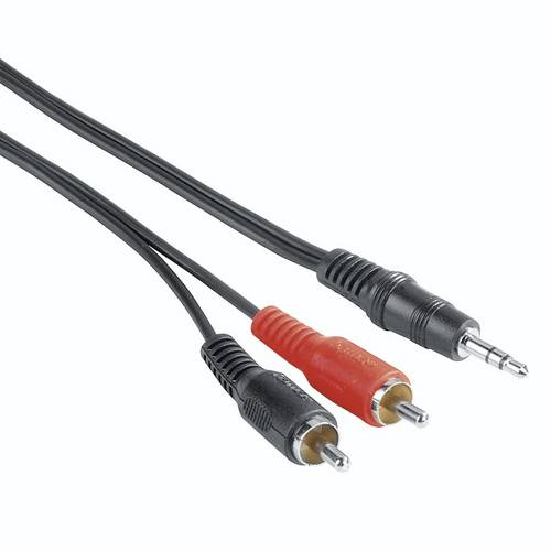 Hama 00205107 Audio-Kabel, 3,5-mm-Klinken-Stecker - 2 Cinch-Stecker, 5m