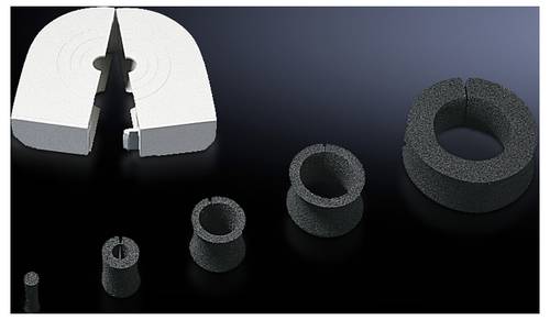 Rittal 4311.000 Kabeldurchführung Klemm-Ø (max.) 36mm Polypropylen 10St.