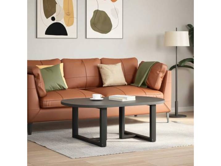 HGPOTUY Couchtischbeine T-Form 2 STK. Schwarz 60x25x42-43 cm Stahl Tischbeine aus Stahl,verstellbare Nivellierfüße,T-Form Design,Montage mit Schrauben,Metall