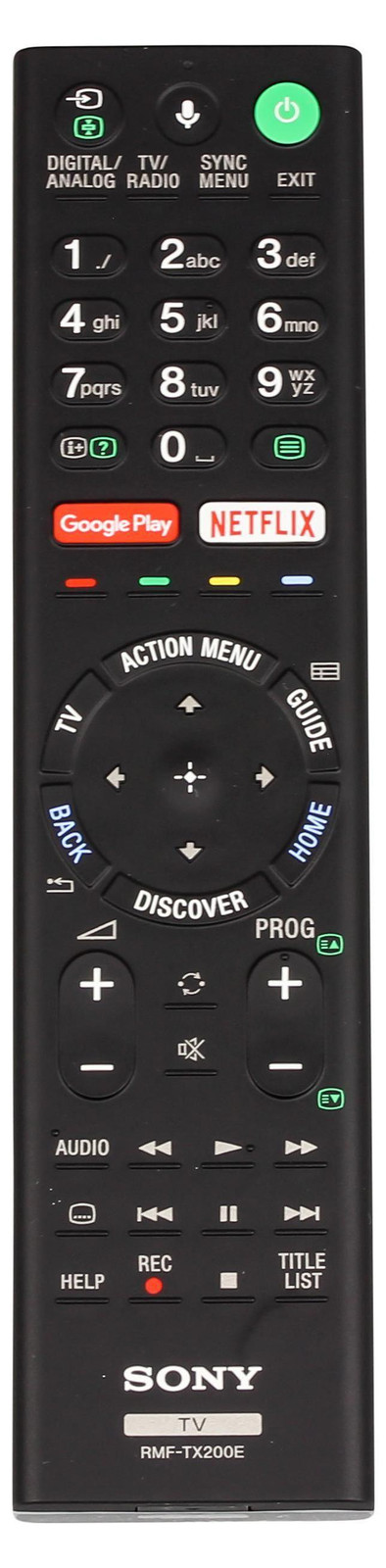 Sony RMF-TX200E afstandsbediening voor televisie, zwart