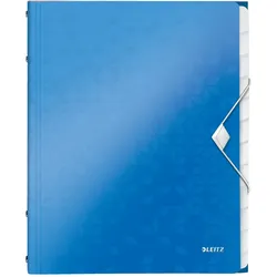 LEITZ Ordnungsmappe Wow A4 12-teilig blau metallic