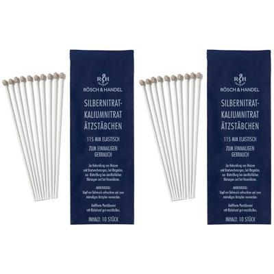 SILBERNITRAT-Kaliumnitr.Ätzstäb.Ätzstift 115mm el. 2x 2x10 St Stäbchen