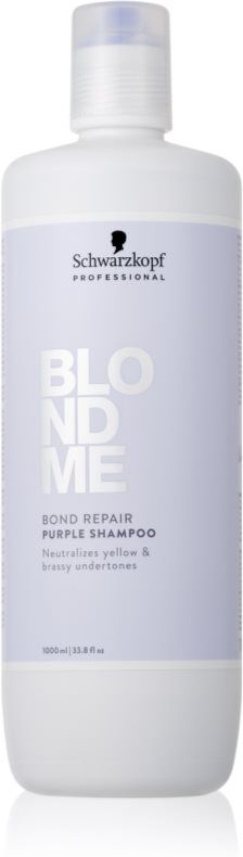 Schwarzkopf Professional Blondme Bond Repair Purple Shampoo violettes Shampoo für blonde Haare 1000 ml