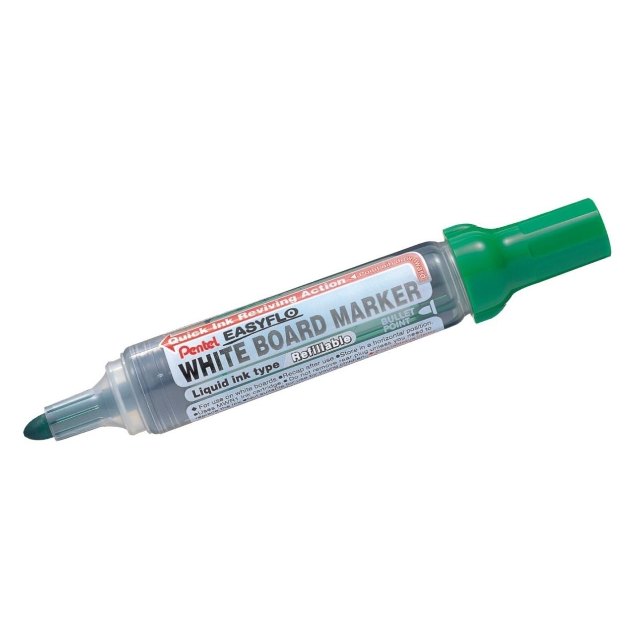 Pentel Whiteboard-Marker EASYFLO MW50M, Rundspitze, grn (1x) (MW50M-DO)