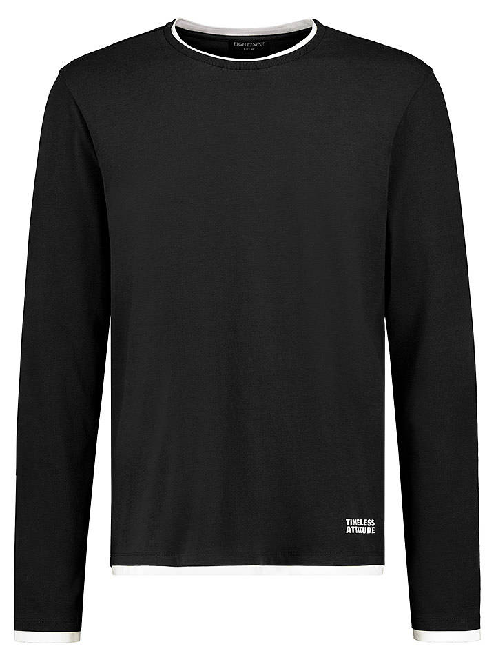Eight2Nine Longsleeve in Schwarz - S