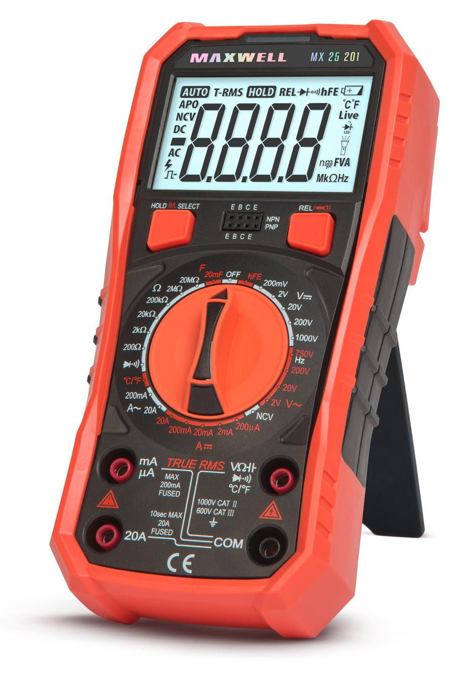 HomeShopXL Digitale multimeter MX 25201 met True RMS-meting, temperatuurmeting en NCV-detector