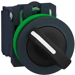 Schneider Electric XB5FD21 Wahlschalter, Harmony XB5F, Kunststoff, 30mm, schwarz, 2 Stellungen, rastend, 1S