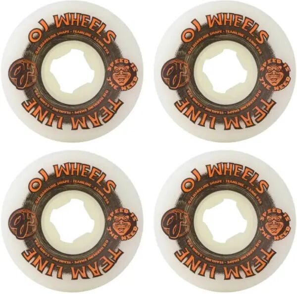 Skateboard Rollen OJ's Team Line OG Formula Hardline 4 Stk. (55mm - Weiß/Schwarz/Orange)