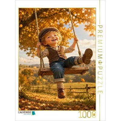 CALVENDO Puzzle Herbstfreude im goldenen Licht | 1000 Teile Lege-Größe 64x48cm Foto-Puzzle für glückliche Stunden