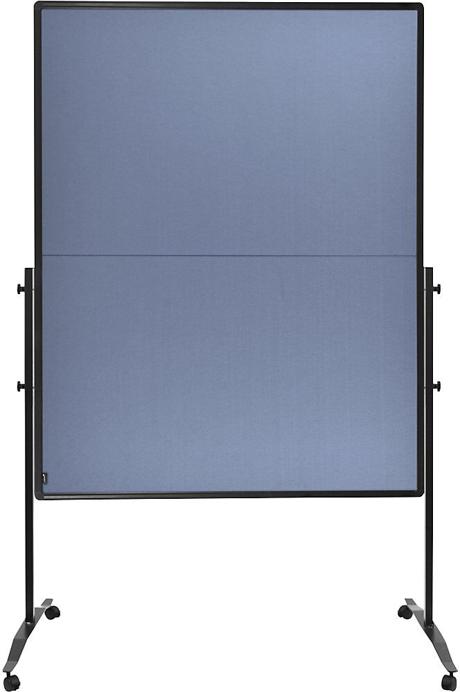 Moderationswand Premium Plus, Tafelformat 1200 x 1500 mm, Filz, blaugrau, klappbar Legamaster