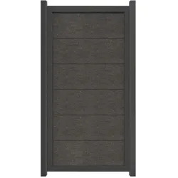 GroJaViento Zaunelement Farbe: Anthrazitgrau  Maß: 90x180cm Rahmen: Anthrazit