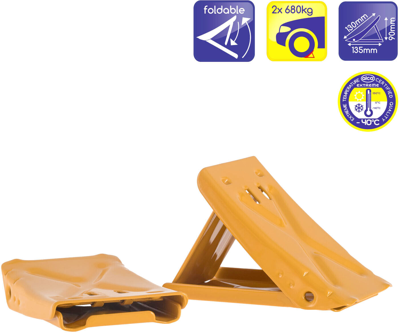 Alca Unterleg-Keil Unterlegkeil 680kg 2st. 430000
