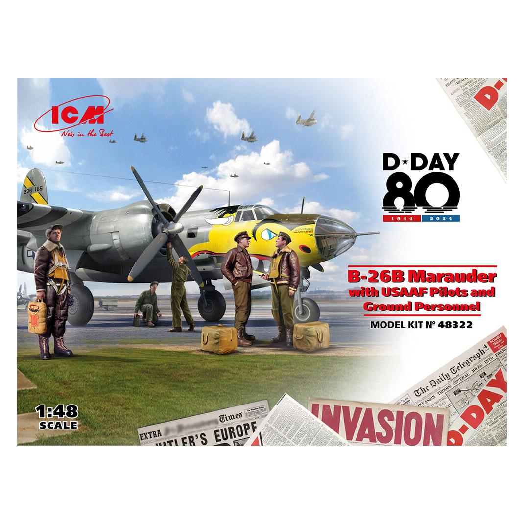 ICM B-26B Marauder with USAAF Pilots and Ground Personnel (48322)