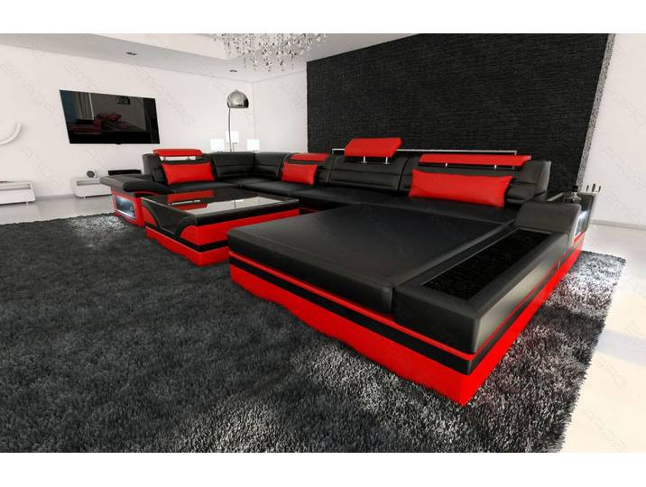 Sofa Mezzo U-Form in Leder
