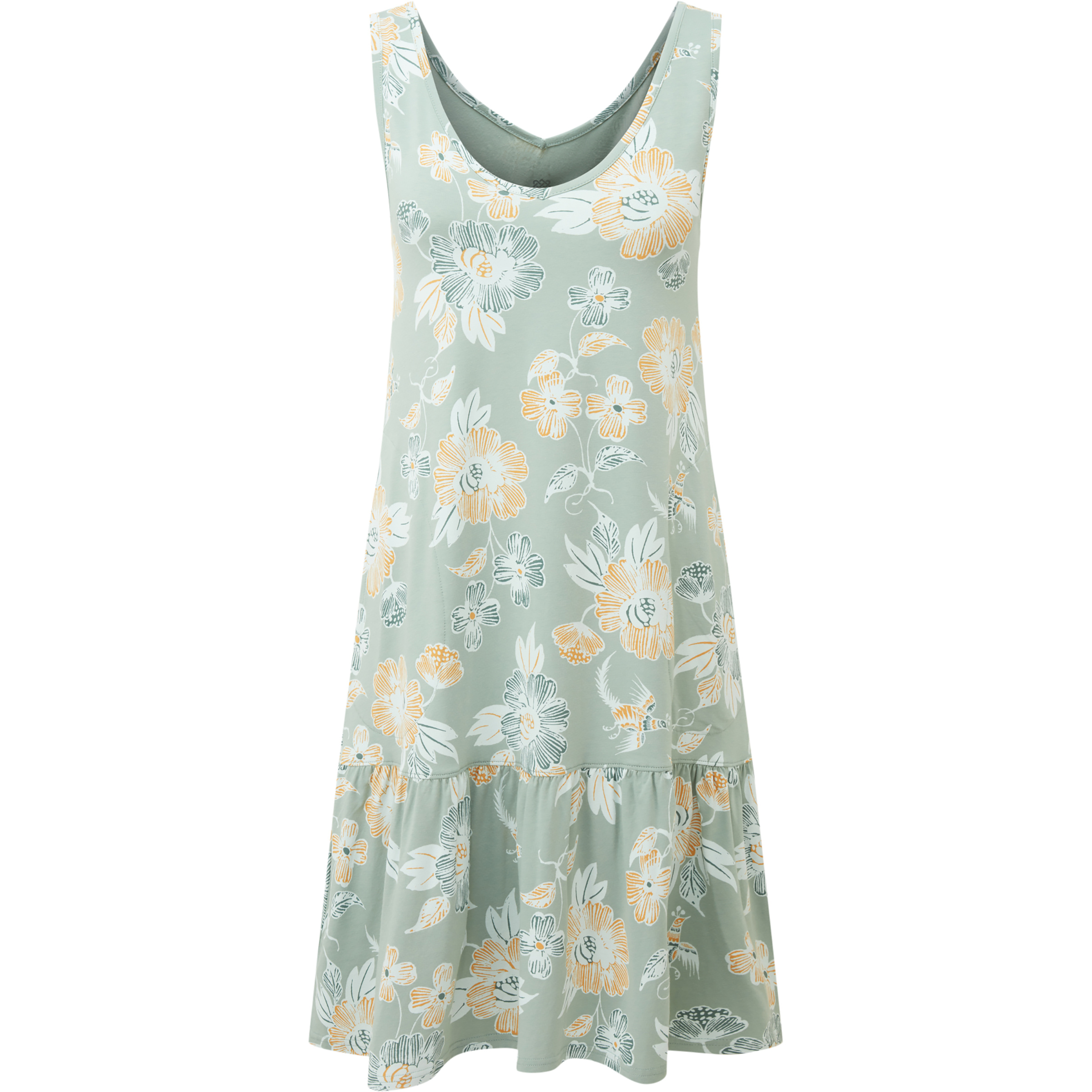 Sherpa Adventure Gear Neha Ruffle Kleid Damen Kleider gruen Größe M Lifestyle Schnell trocknend