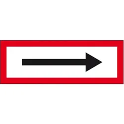 Aufkleber I Feuerwehrschild Pfeil, Folie, selbstklebend, 297x105mm, DIN 4066