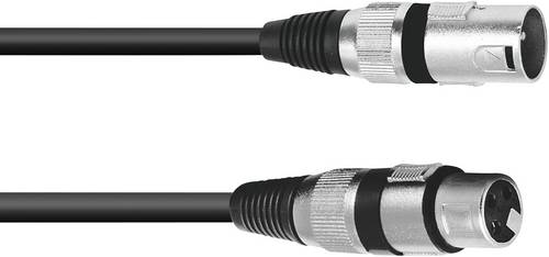 Omnitronic 3022057N XLR Verbindungskabel [1x XLR-Stecker 3 polig - 1x XLR-Buchse 3 polig] 15.00m Schwarz