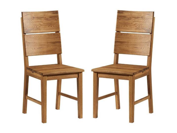 Main Möbel Esszimmerstuhl Stuhlset 2er-Set Mike Wildeiche massiv