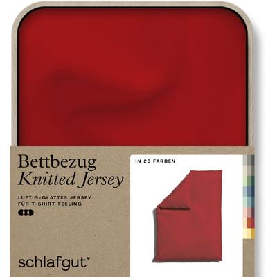 Schlafgut "Premium Bettbezug Knitted Jersey (1 St)" Ton-in-Ton Reißverschluss, Bio-Baumwolle mit Elasthan, Uni, OEKO Tex