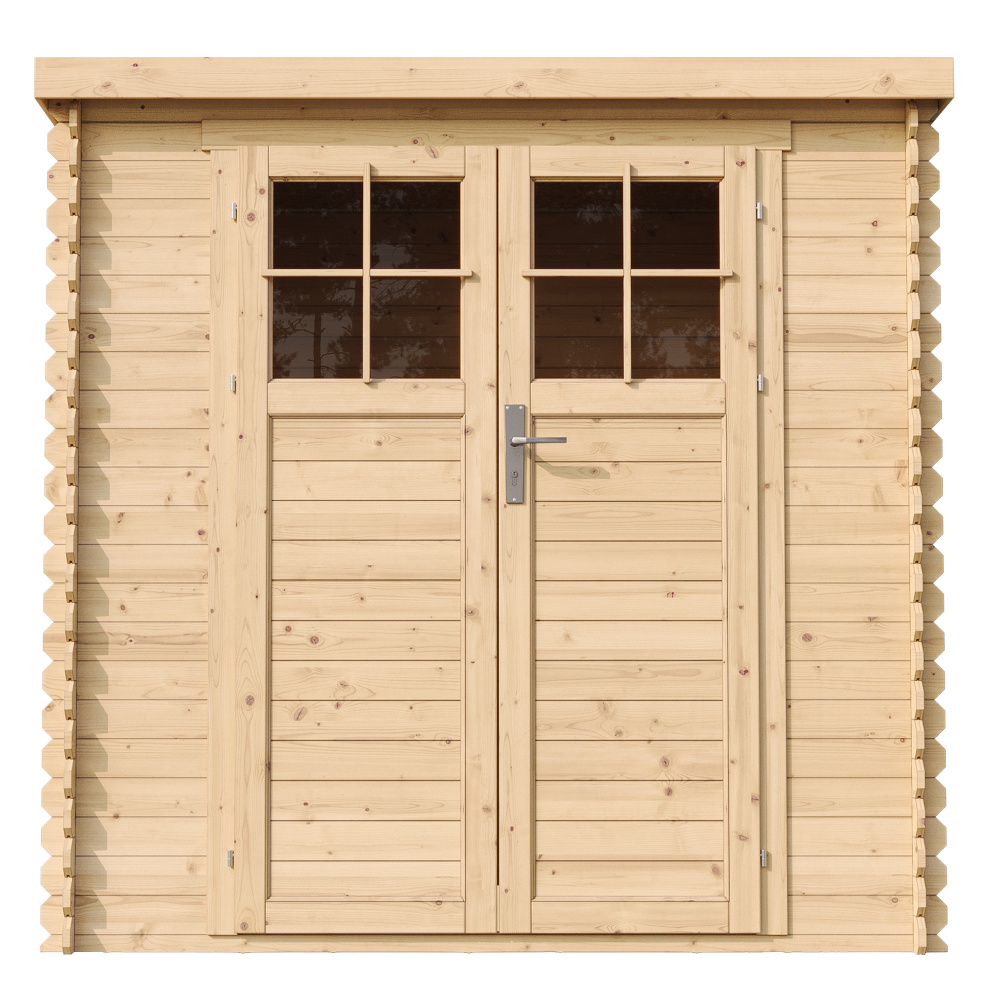 Gartenschuppen Holz MIT IMPRÄGNIERTEM BODEN, abschließbare Tür - B142xL204xH200 cm 2,22 m2 -Timbela M311F+M311G