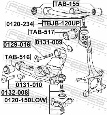 Febest Sturzkorrekturschraube 0129-016 Für Toyota