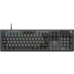 Corsair K70 Core (DE, Kabelgebunden), Tastatur, Schwarz, Silber, Mehrfarbig, Grau