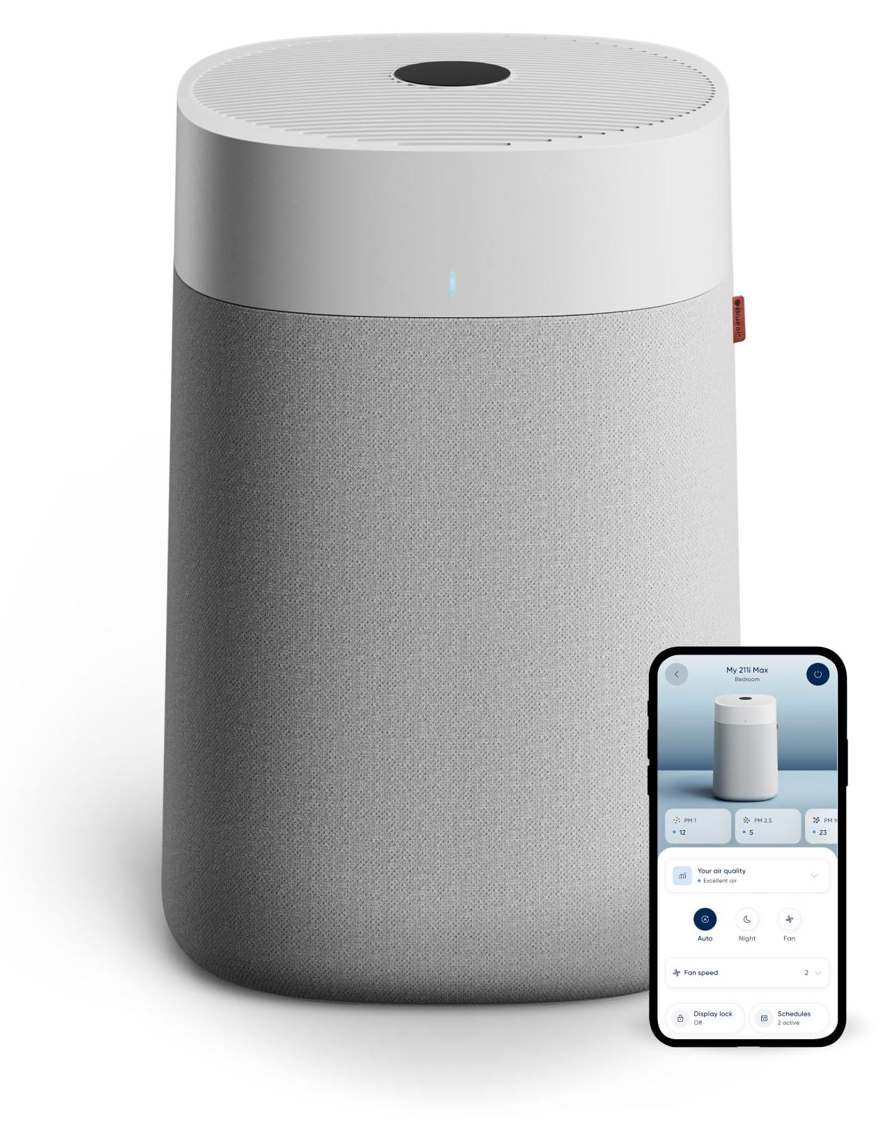 BLUEAIR Blue Pure 211i Max Luftreiniger für große Räume bis 141 m² - Smart, leis