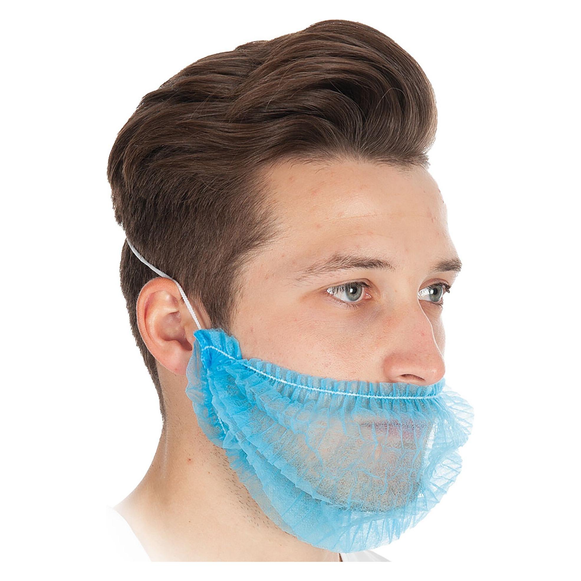 franz mensch Hygobase PP-Bartschutz ECO, blau, maschinell 45x24cm, mit Gummizug (292026)