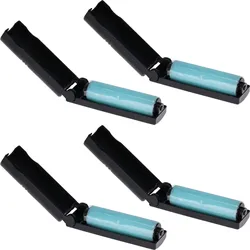 4er-Set Mini Fusselroller-Box - Abwaschbar, Wiederverwendbar & Nachhaltig - Entfernt Fussel, Haare, Staub von Kleidung, Möbeln - Ø 3x10 cm