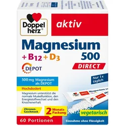 Doppelherz Magnesium 500 + B12 + D3 Depot direct