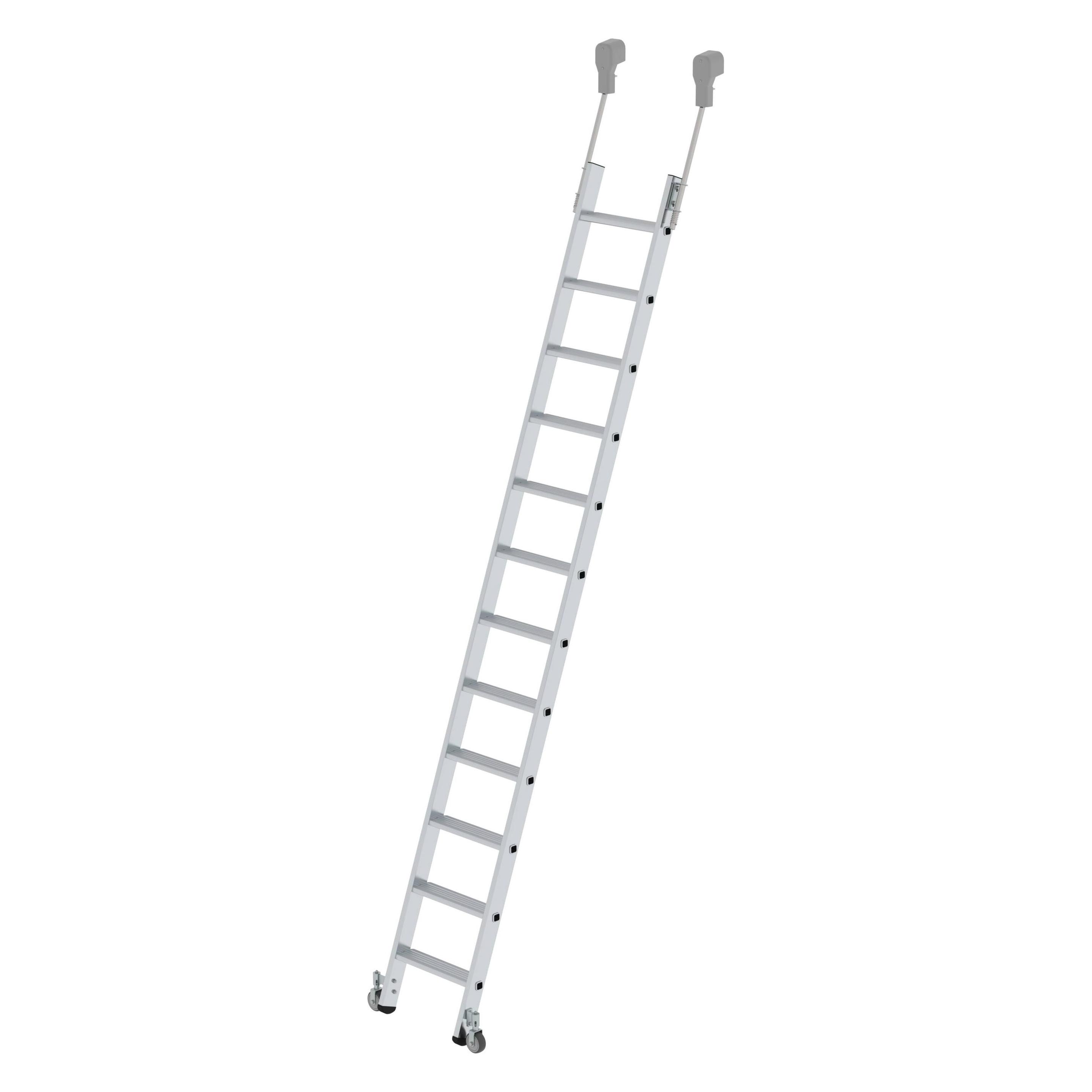Munk Stufen-Regalleiter fahrbar 12 Stufen (Regalleiter, 319 cm) (041412)