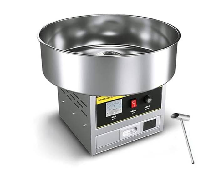 Zuckerwattemaschine (45 cm / 17,7 Zoll) für Gewerbe, Partys und Jahrmärkte Mit Edelstahlschüssel, Zuckerlöffel und großer Aufbewahrungsschublade