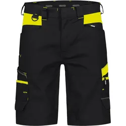 Dassy Stretch-Arbeitsshorts Manilla - schwarz/neongelb - 50