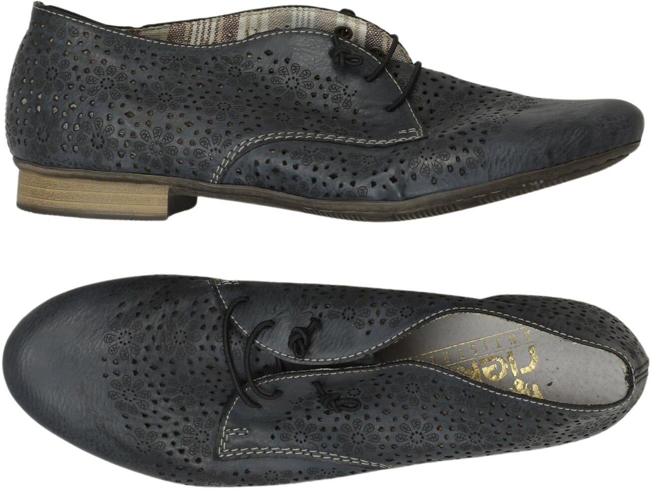 Rieker Damen Halbschuh, Marineblau, Gr. EU 38, Kunstleder - Second Hand