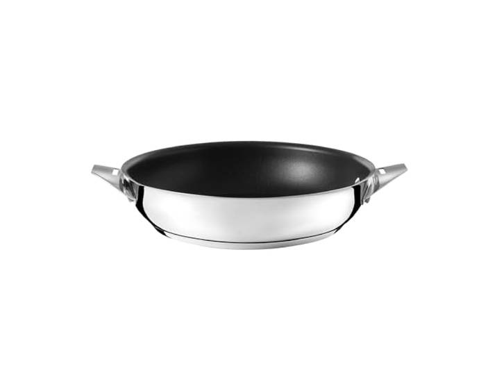 Cuisinox Eclipse poêle céramique 20 cm\, inox fond encapsulé\, induction Poêle céramique 20 cm\, inox 18/10\, fond encapsulé 6\,3 mm\, tous feux dont induction\, sans PFOA ni PTFE\, empilable