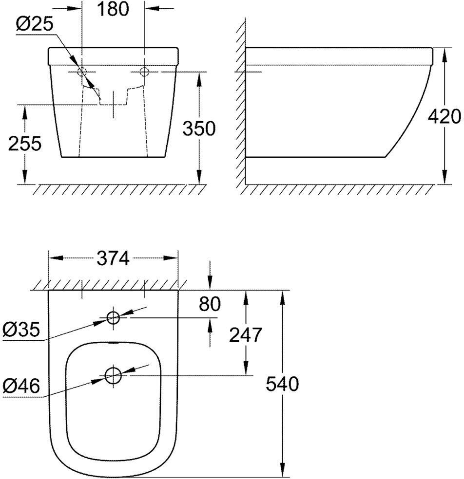 Grohe Euro Keramik Wandbidet