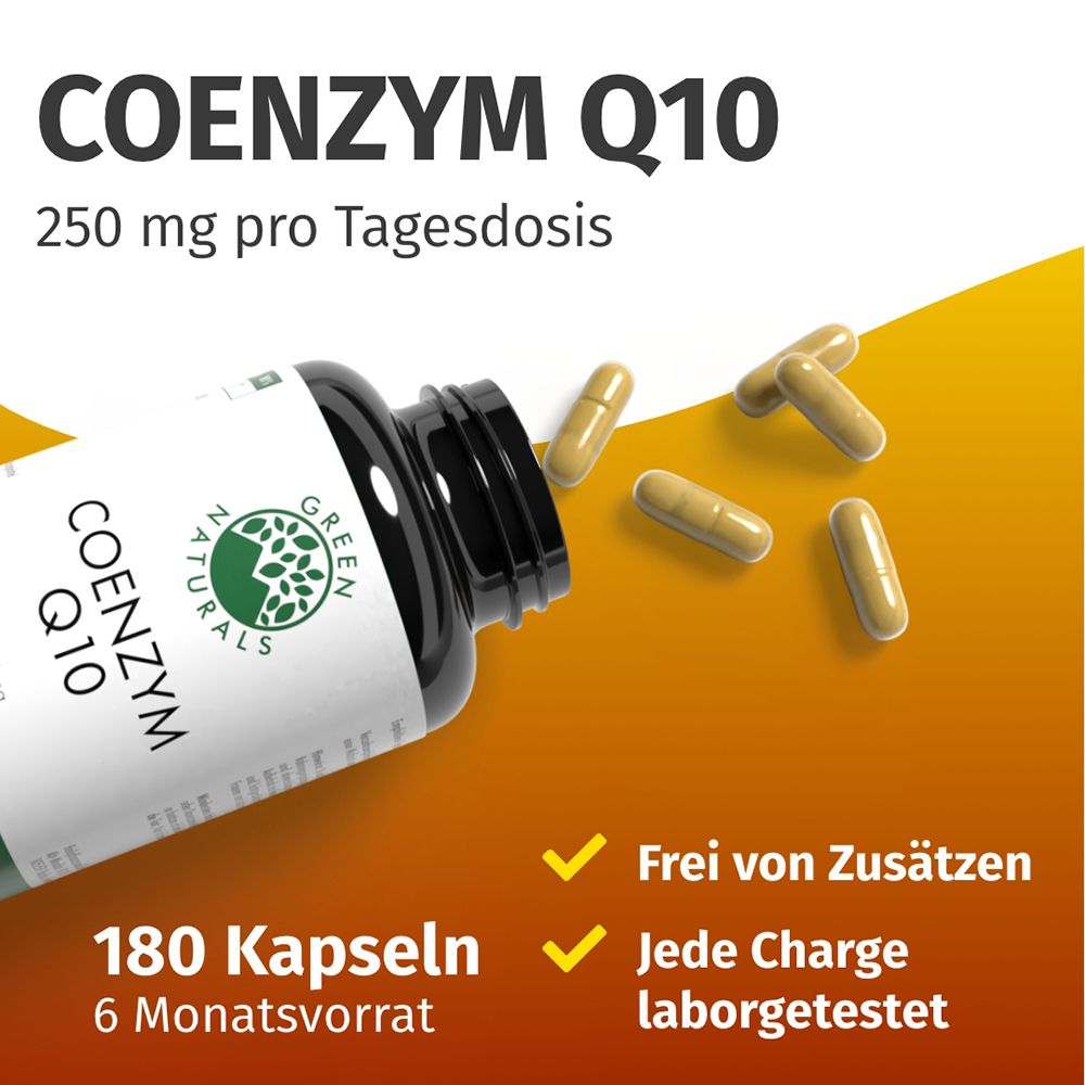 Green Naturals Coenzym Q10 250 mg vegan hochdos. 180 St Kapseln