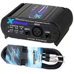 ART Audio ART X-Direct aktive DI-Box mit Klinkenkabel (DI Box), Effektgerät, Schwarz