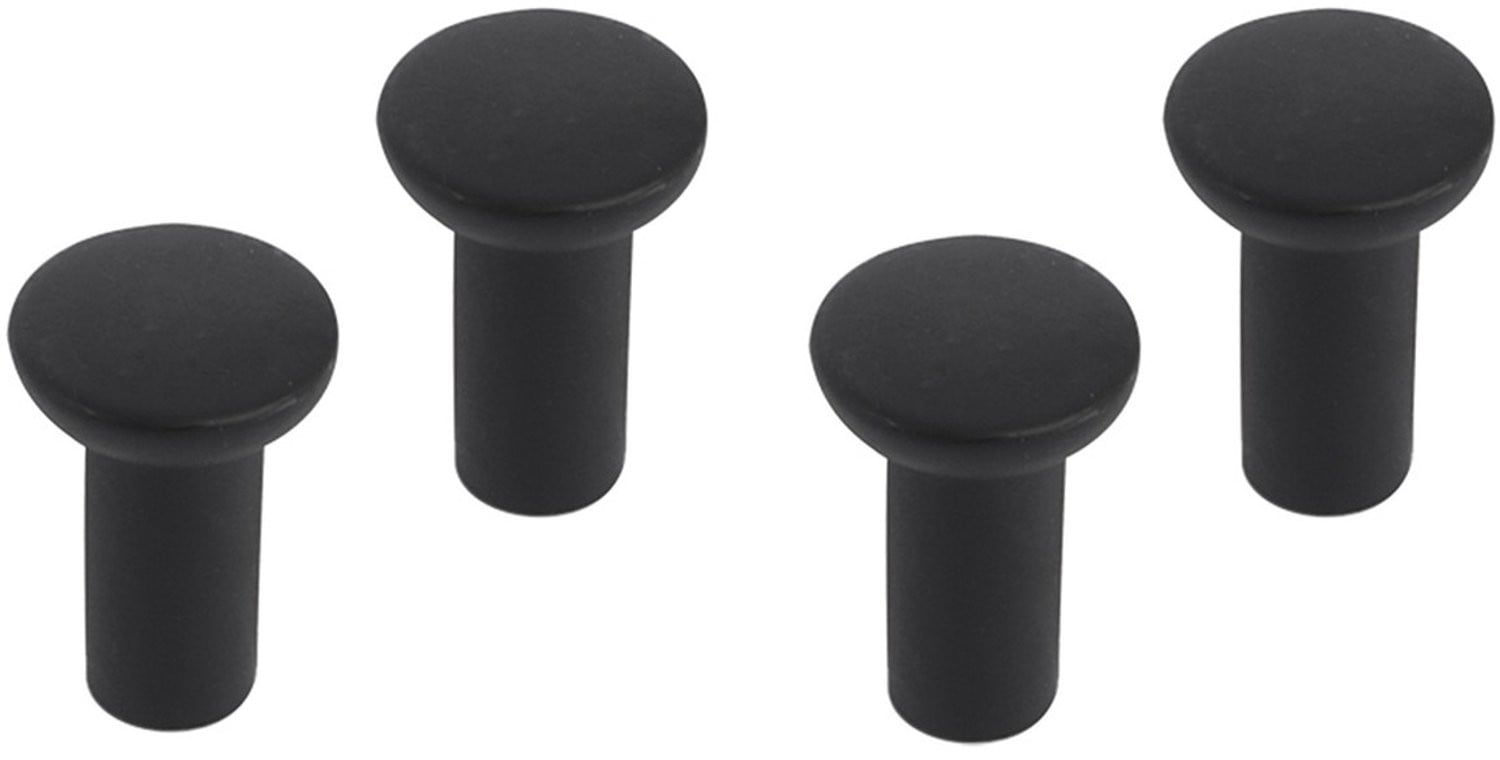 Differnz Meubelknop - Ronde Meubelknop met Buisvormige Steel - Mat Zwart - 4 stuks