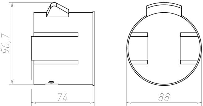 KAISER Boîtier encastrable ThermoX-LED 9320-20 86 × 70 mm (9320-20)