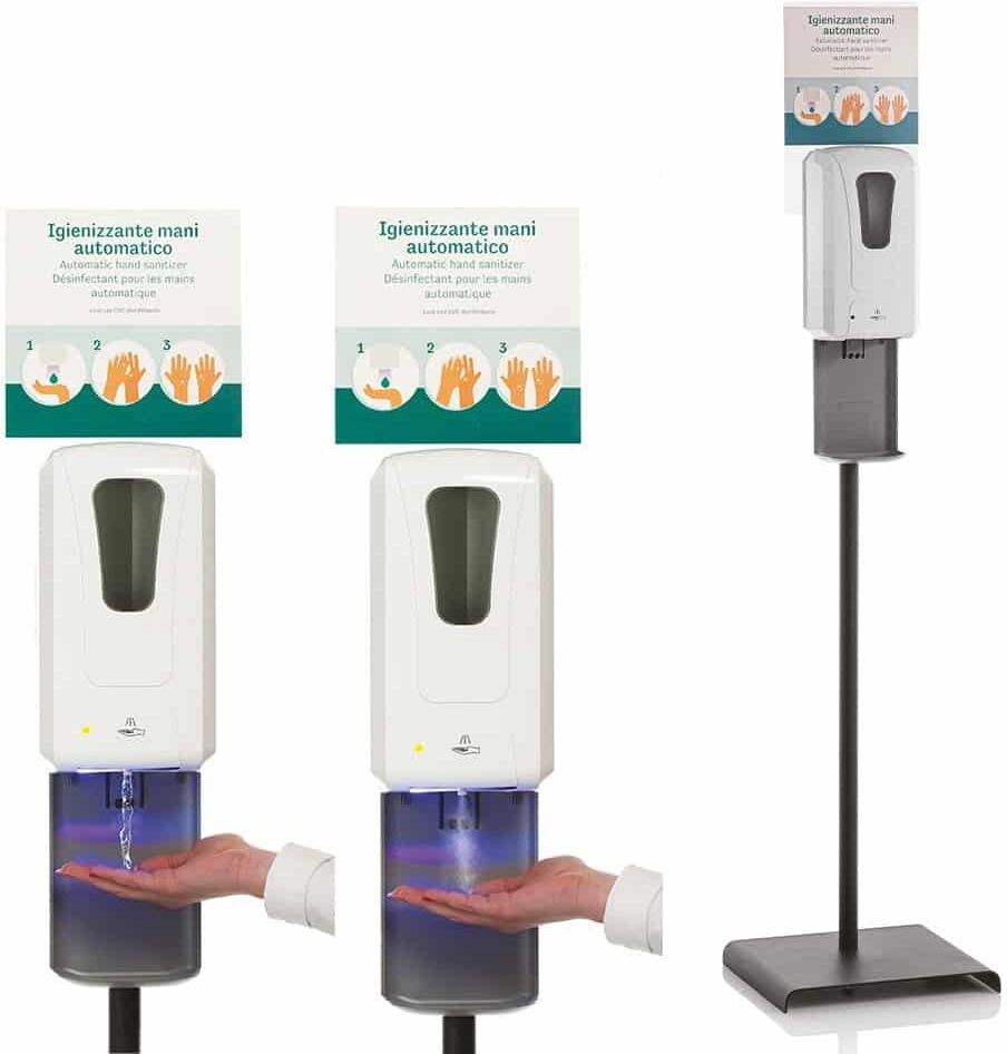 Xanitalia Distributore Sanificatore mani automatico con torretta sensore mani