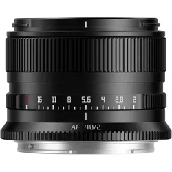 TTArtisan Obiettivo Full Frame AF 40mm f/2.0 (Nikon Z, APS-C / DX, Vollformat), Objektiv, Schwarz
